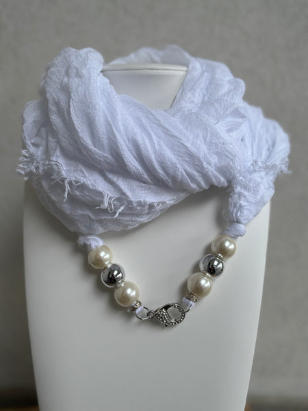 Sciarpa Gioiello Bianca