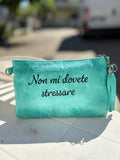 Borsa/pochet pelle “No vabbè!”