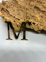 Collana “Iniziali” maxi in acciaio oro