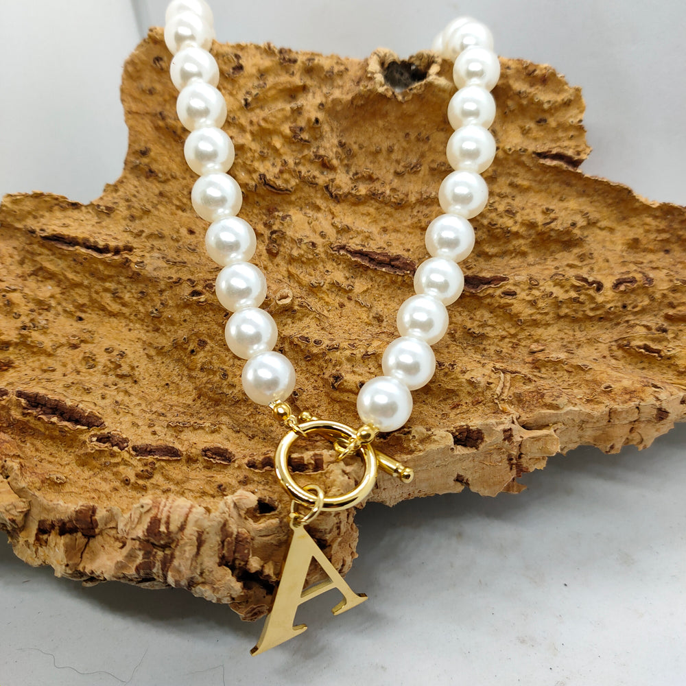 Collana di Perle con Iniziale